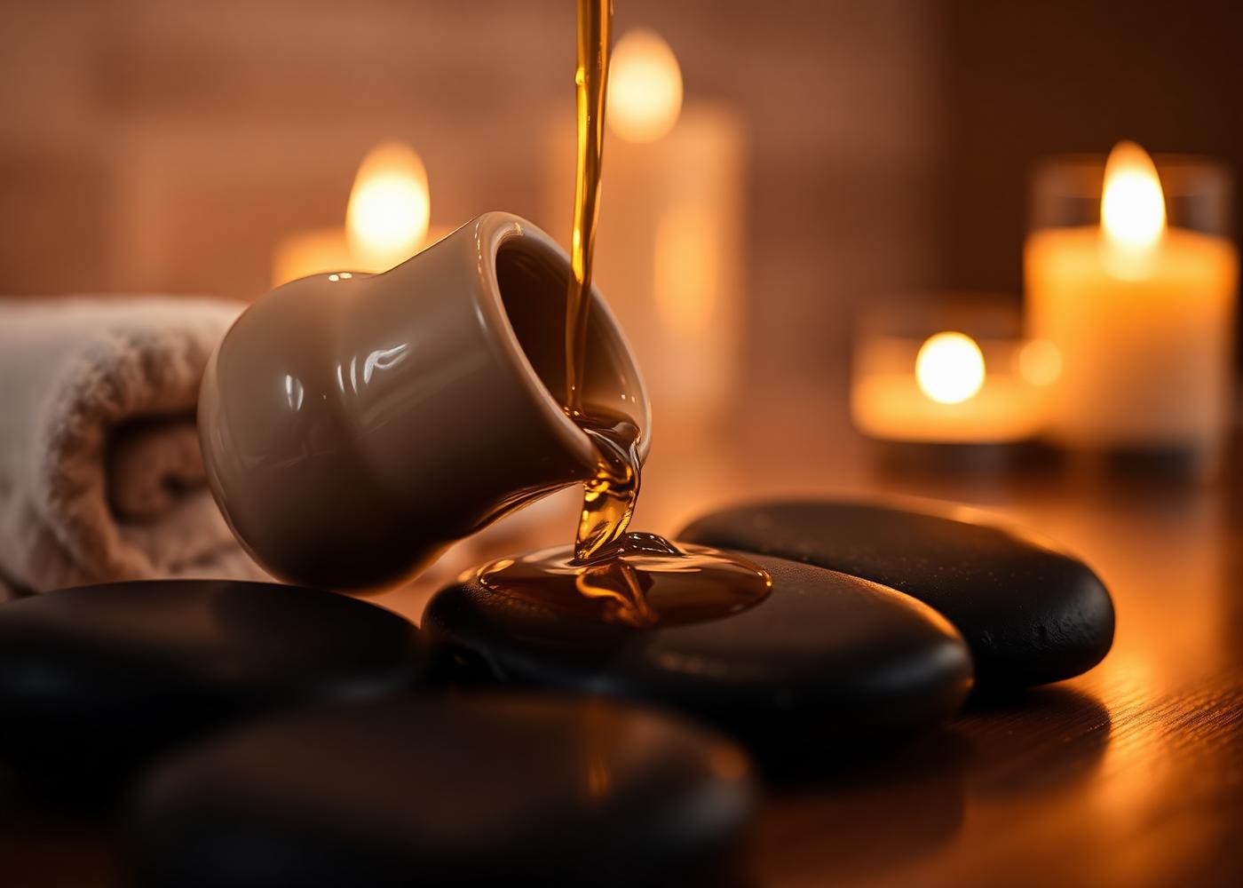 Ambiance intime avec bougies et matières nobles dans un salon premium